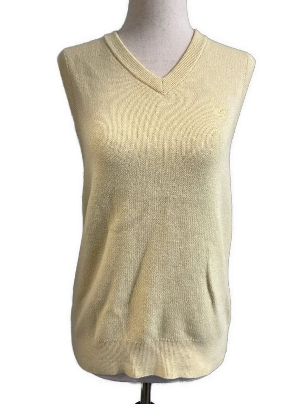 Tna Aritzia Women’s XXS Butter Yellow Cotton Blend V-Neck Sweater Vest